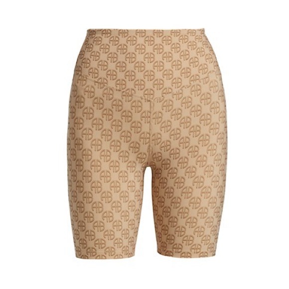 NWT Anine Bing Blair Sports bra and Blake biker shorts monogram logo 2 piece set - Picture 6 of 6